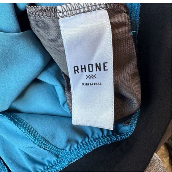 RHONE XXL Pacific Blue and Black Athleisure Shorts - Picture 6 of 7